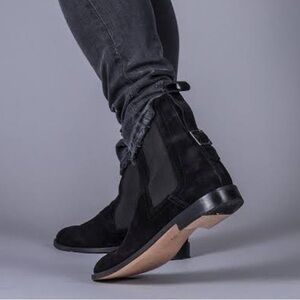 Kollar black suede Chelsea boot